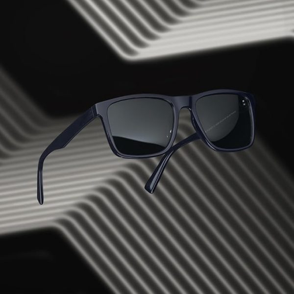 Full Rim Square Sunglasses | Polarized And 100% UV Protected|Men & Women-Frame Blue / Lens Grey