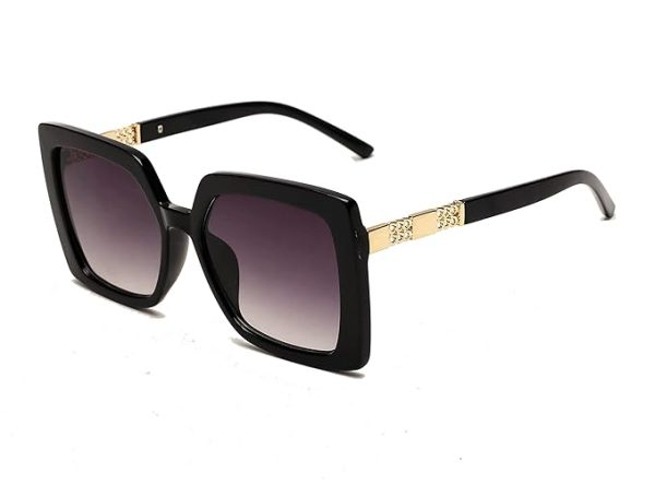 Jewel-Detail Frames Square Oversized Sunglasses for Women