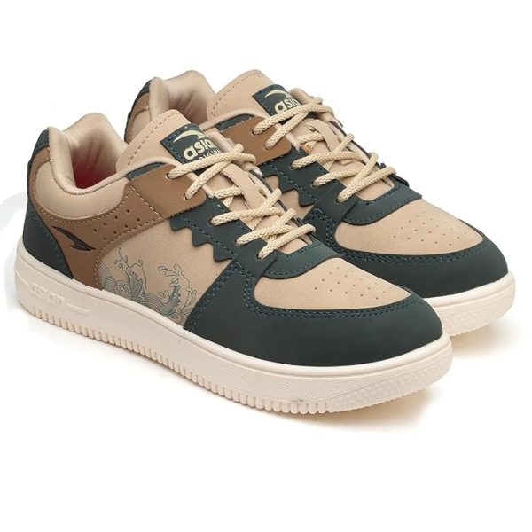 Men's Casual Sneaker Shoes with Synthetic Upper Lightweight Comfortable Mid Top Sneaker Shoes